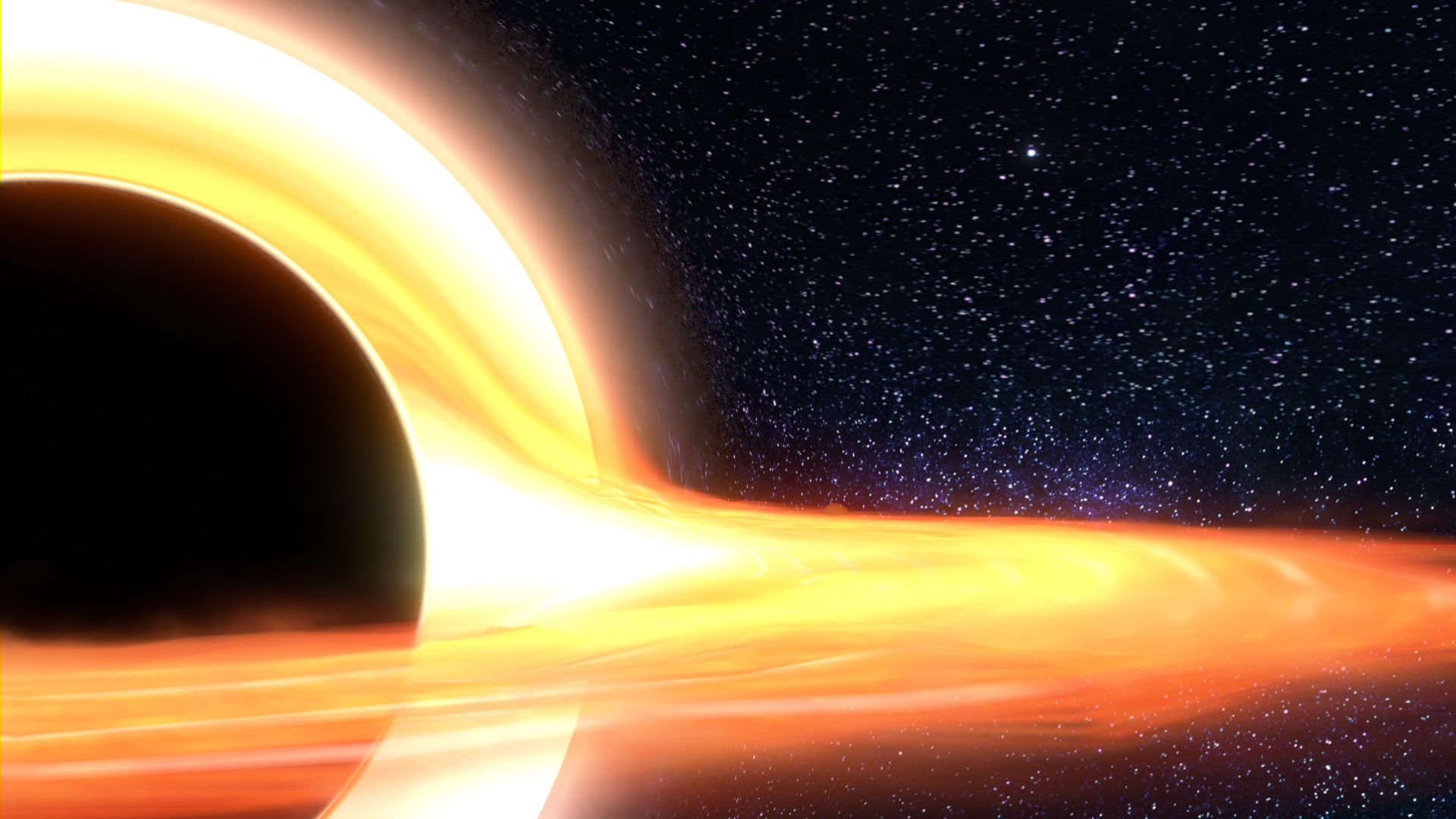 Accreting black hole in Blender Cycles and Blender Eevee Finished