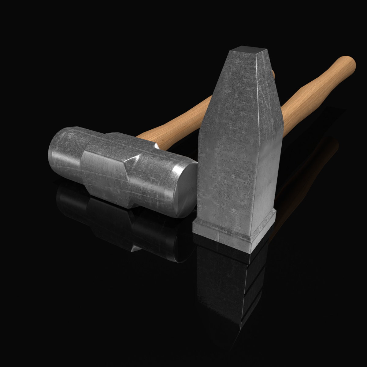 Low poly hammers for unity project in Blender Finished Projects