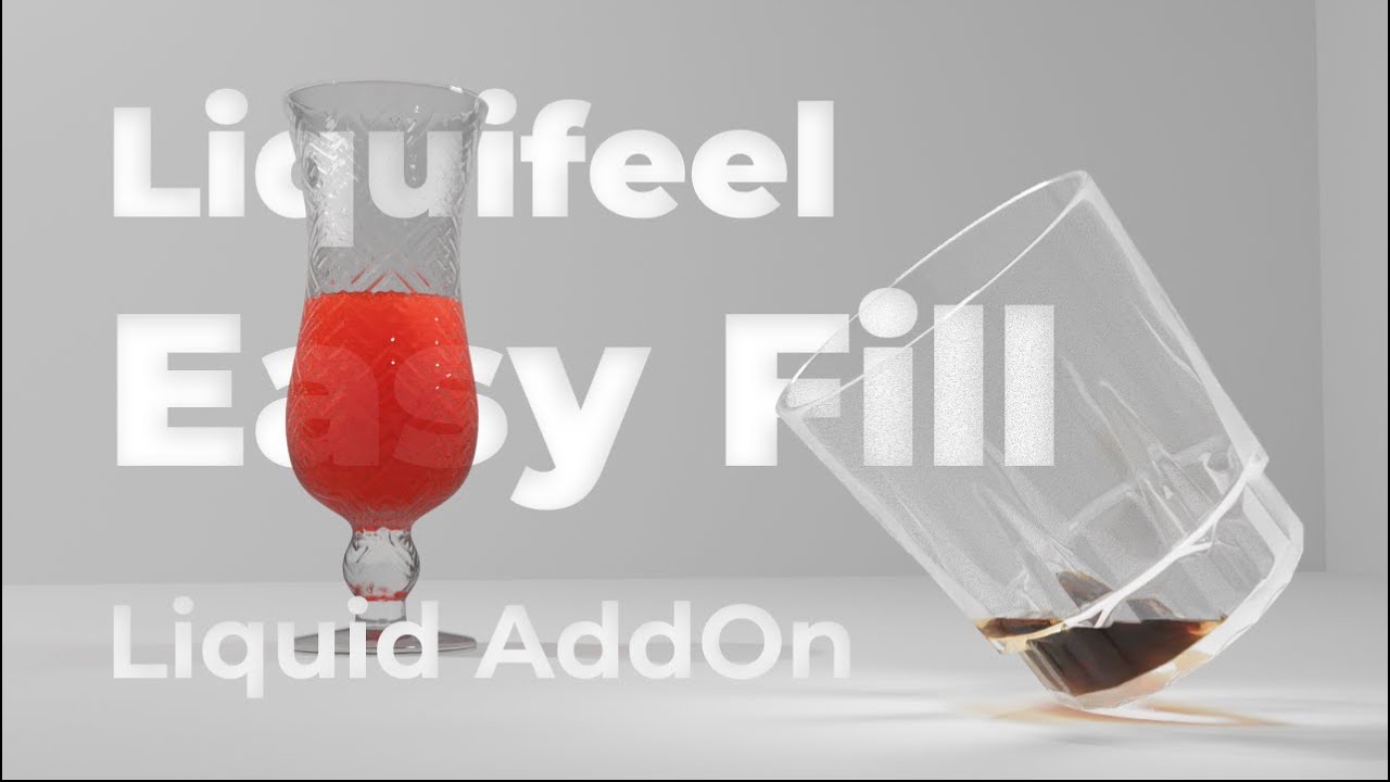 How to fill object easy with liquid in Blender with Liquifeel