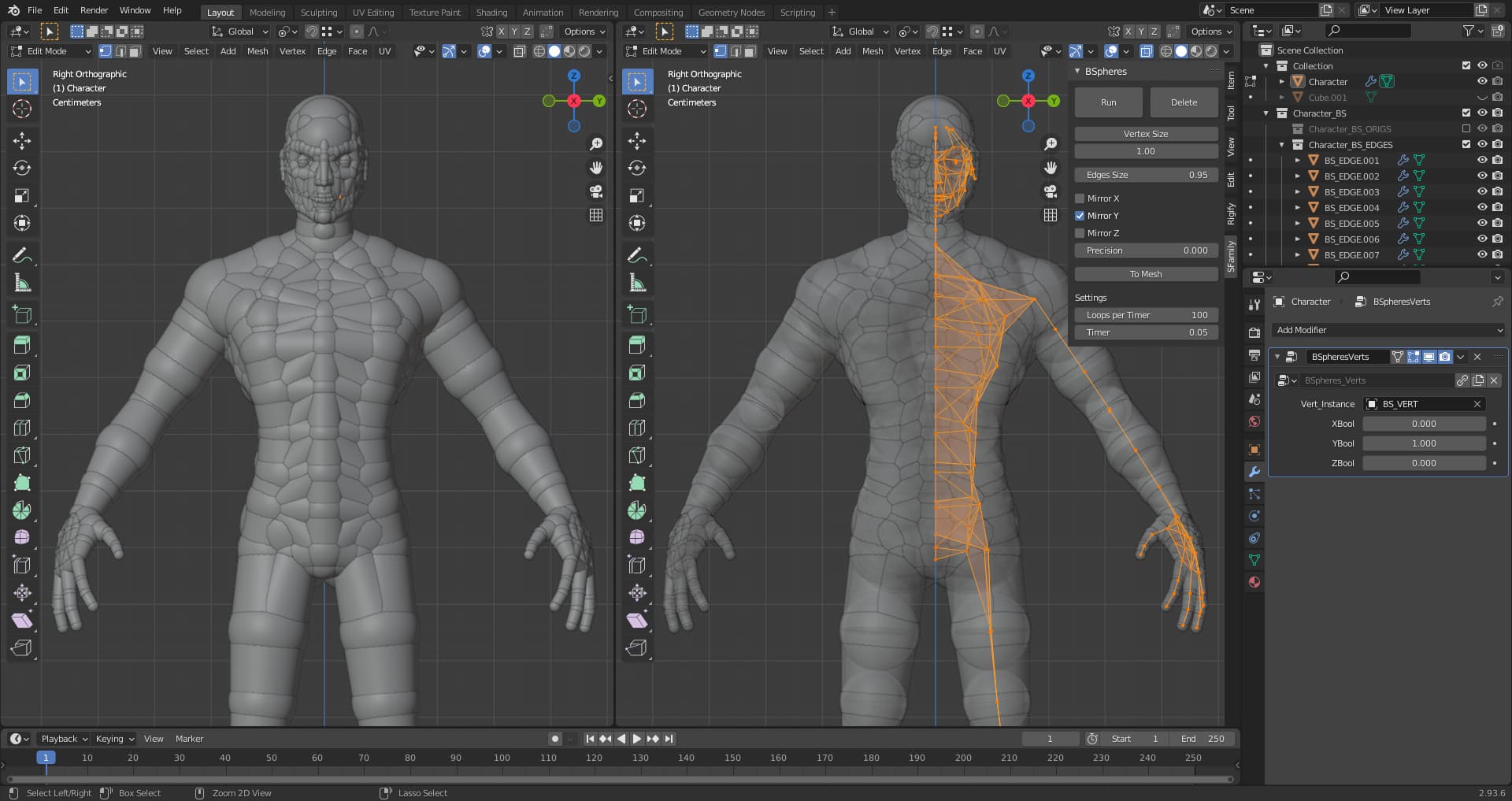 Sculpting a videogame character based on BSpheres Works in Progress