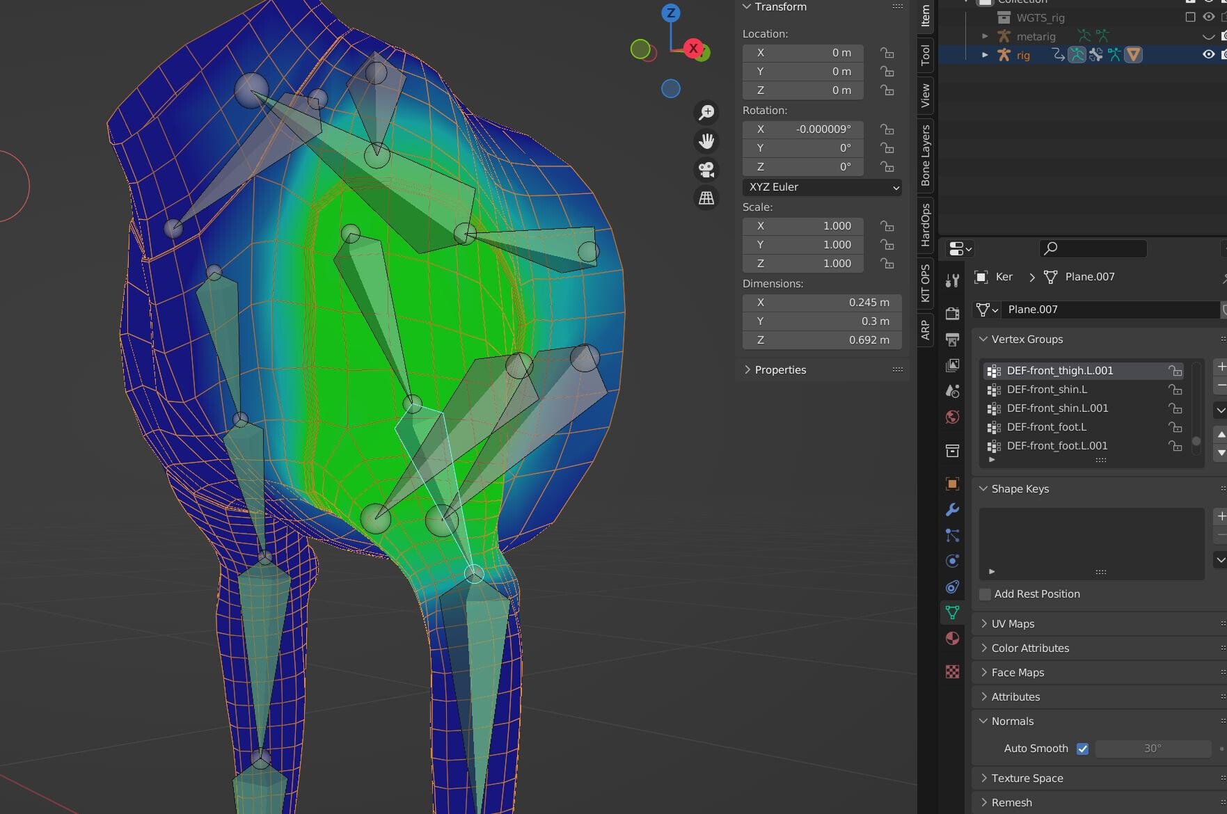 How to transfer weight paint from bone to symetrical bone Animation