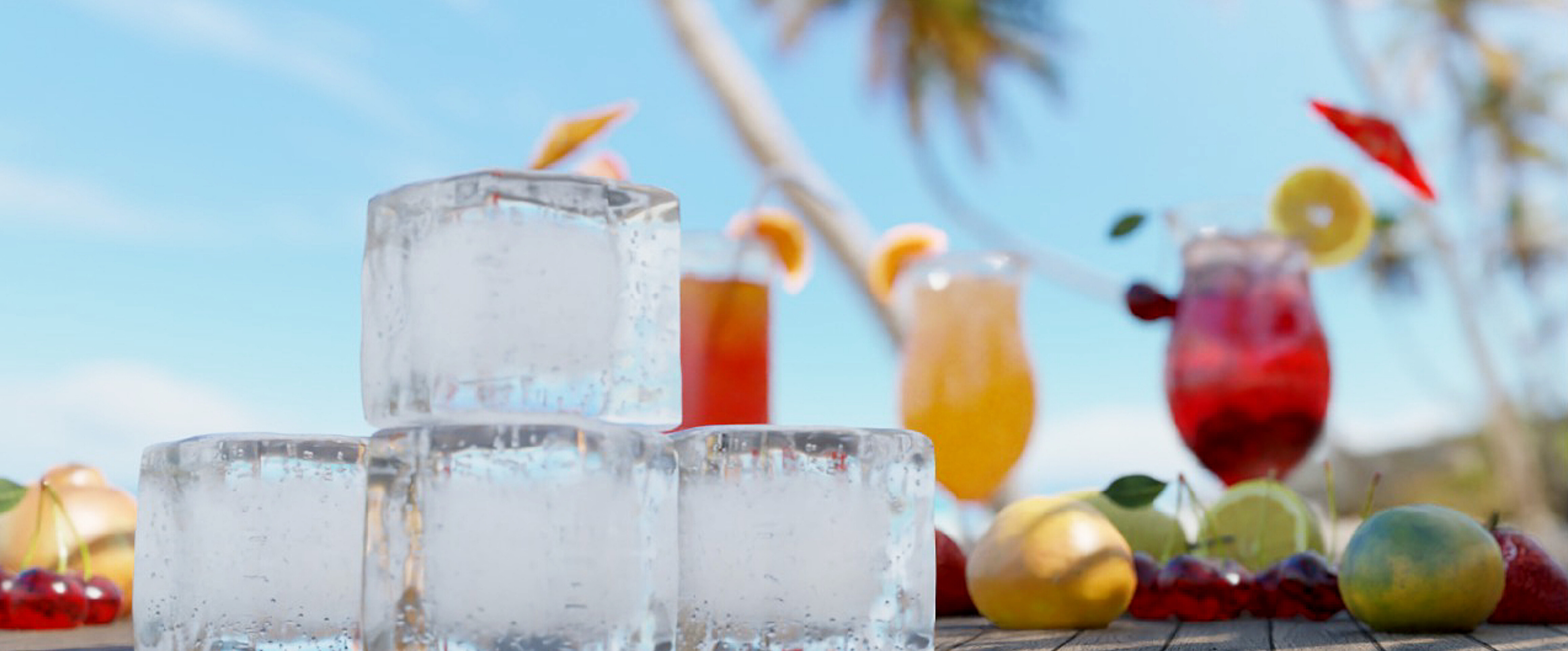 My Submission of Default Cube Render Challenge Ice Cubes ( Image