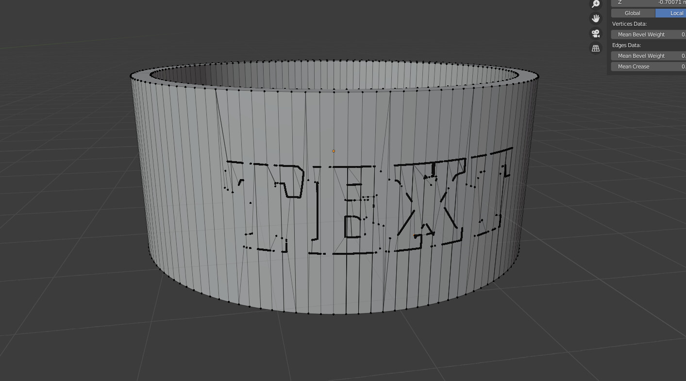 Help engraving text on curved surface Modeling Blender Artists