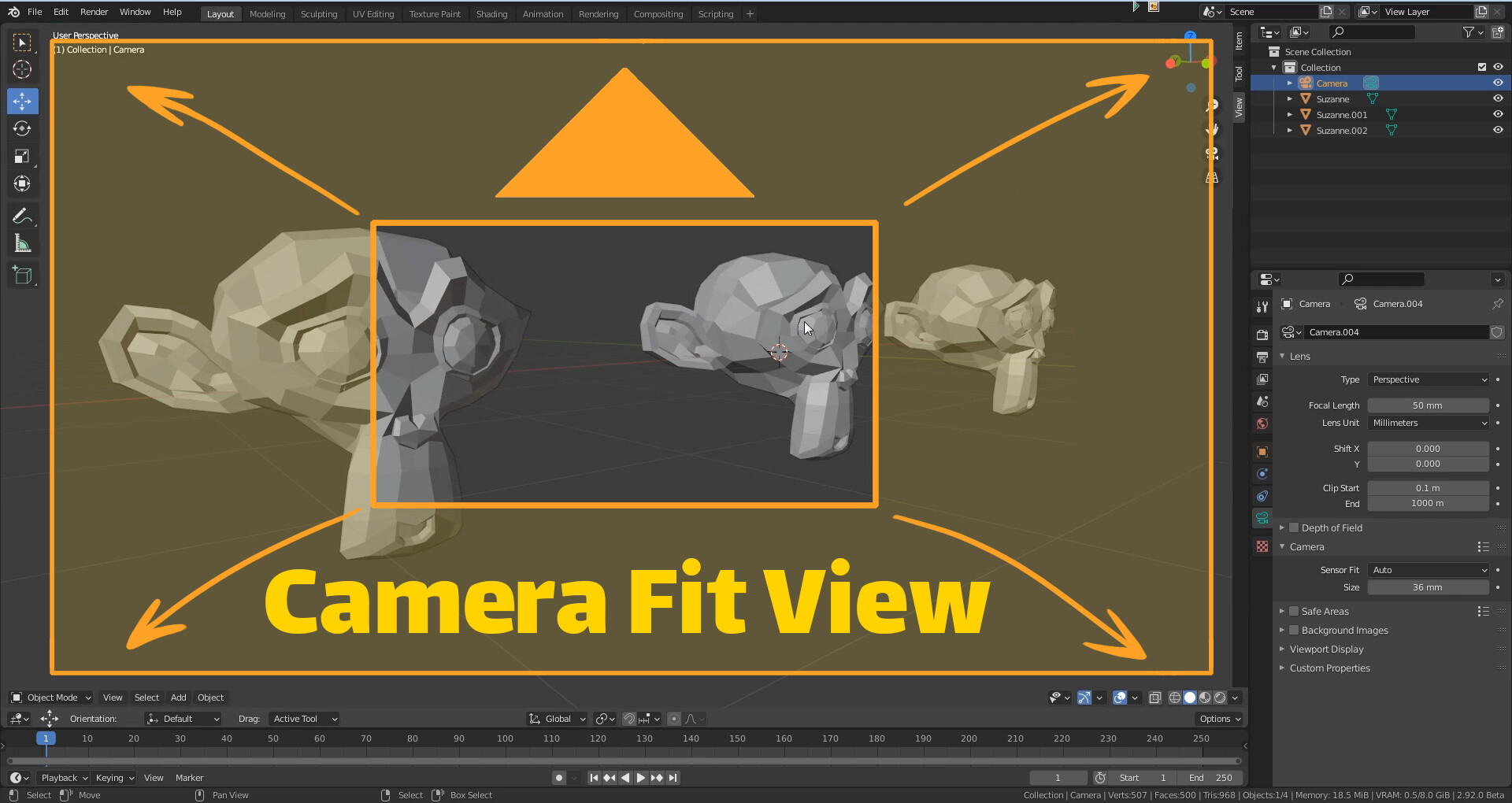 "View Camera Blender" Bí quyết sử dụng camera trong Blender để nâng