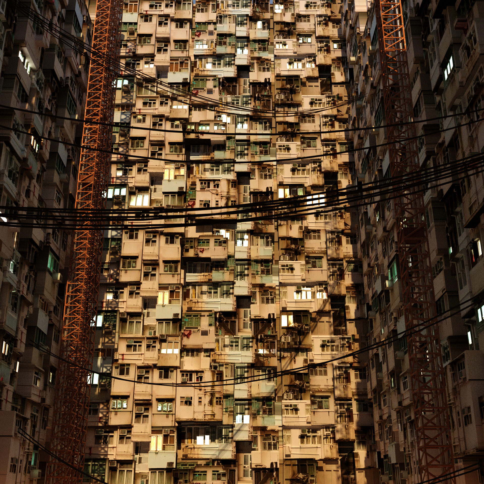 Apartment Complex (Inspired by Hong Kong) Finished Projects Blender Artists Community