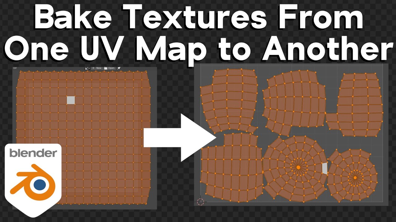 Bake Textures From One UV Map to Another UV Map (Blender Tutorial