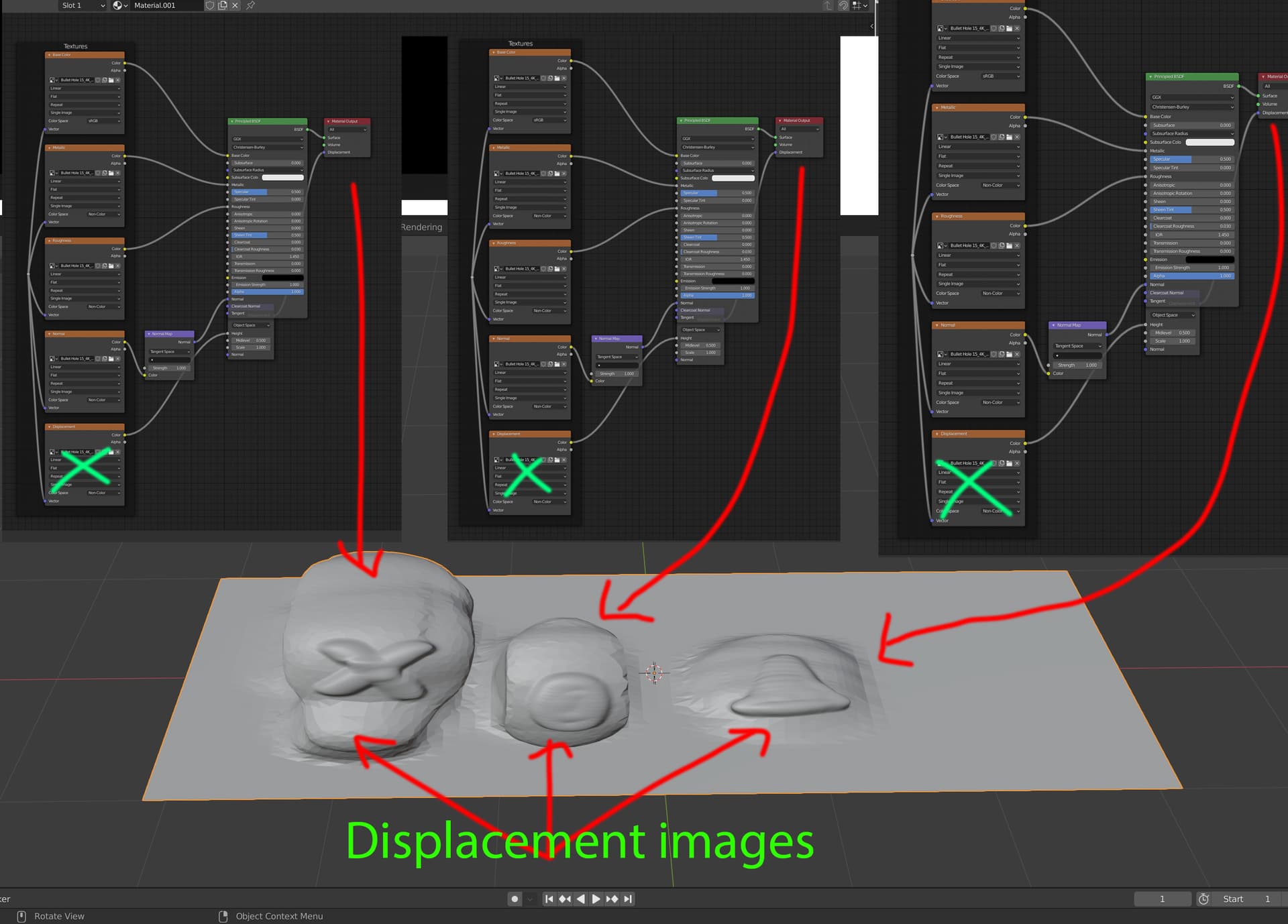 Multiple PBR on a single mesh Materials and Textures Blender
