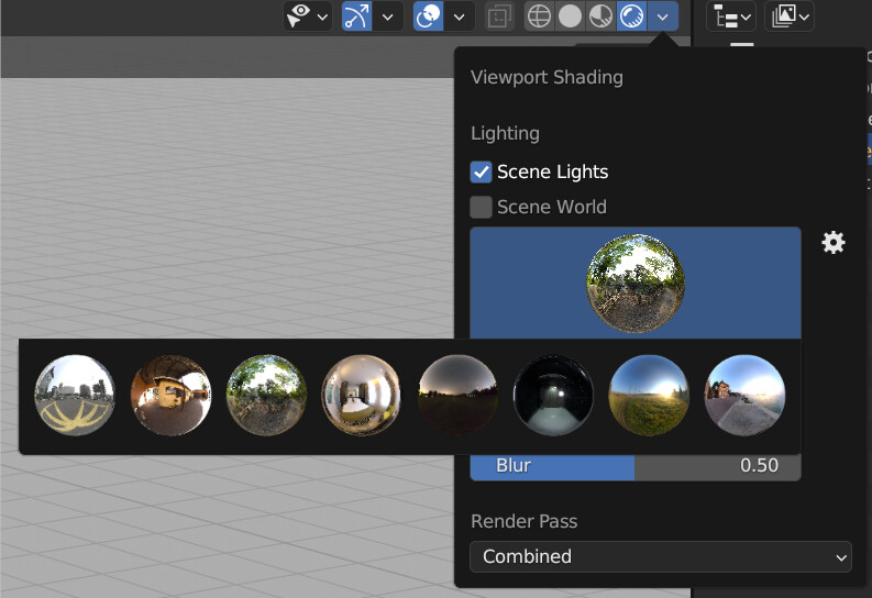 Possible to have the generic hdri environments of blender in high