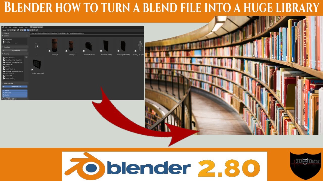 How to Turn a Blend File into a Huge Assets Library Blender 2.8