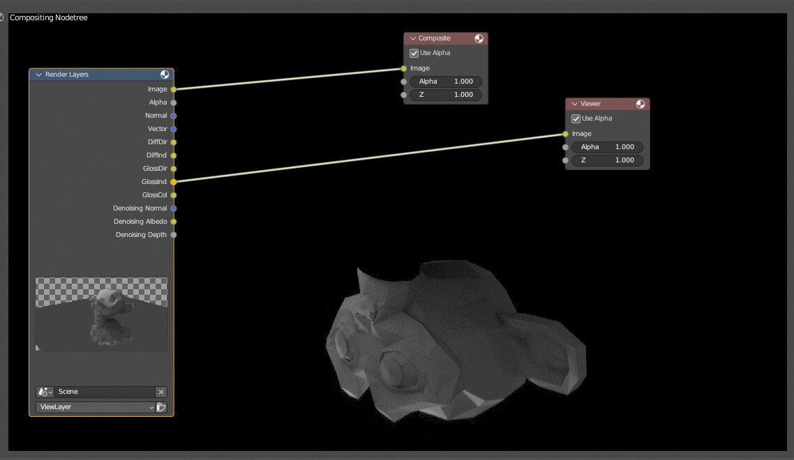 Glossy Indirect Pass how to get rid of black background Compositing