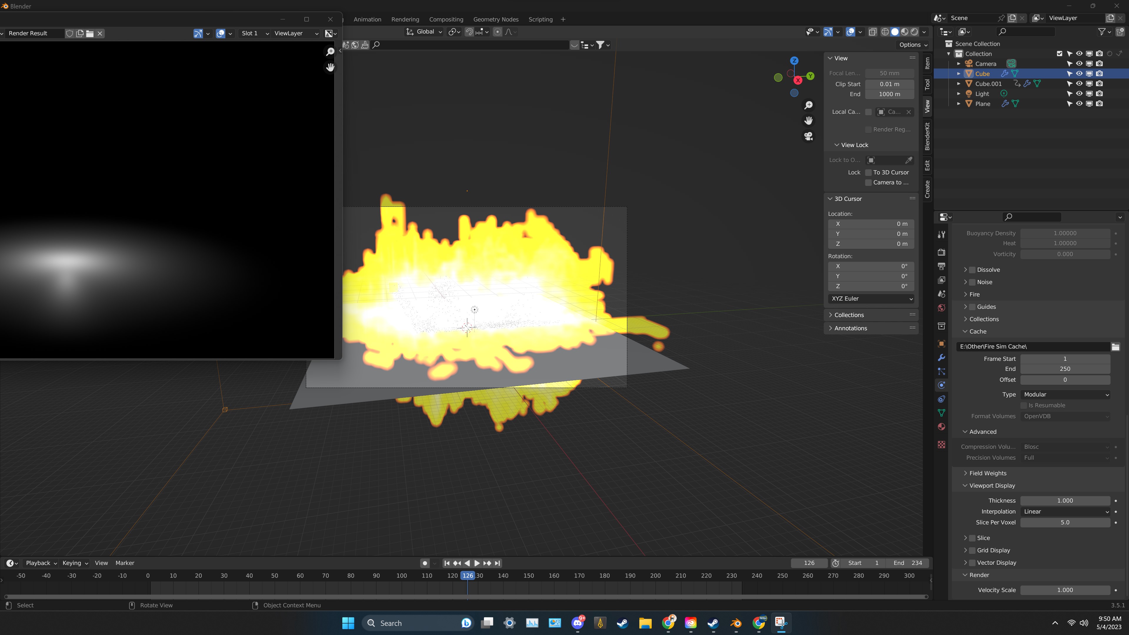 Fire Simulation Showing in Viewport, But not rendering Particles and