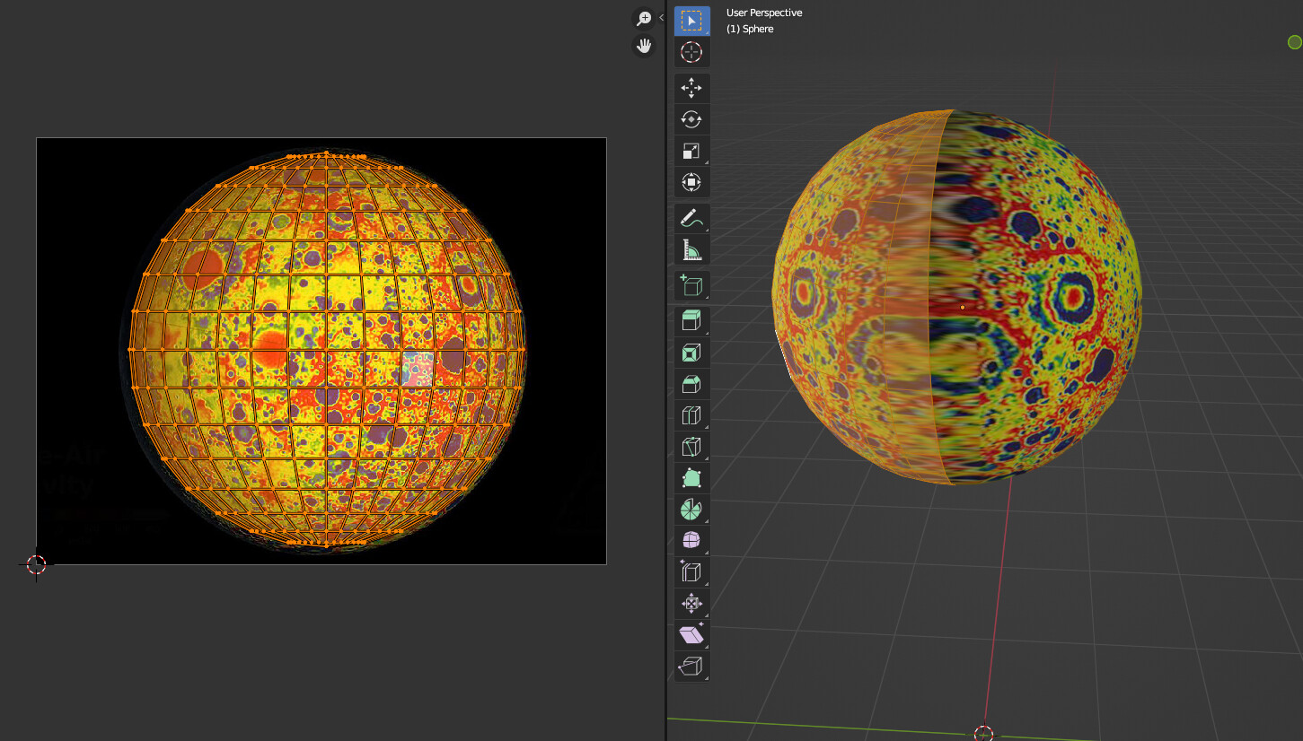 UV projecting 2D images of spheres onto 3D models 2 by joseph