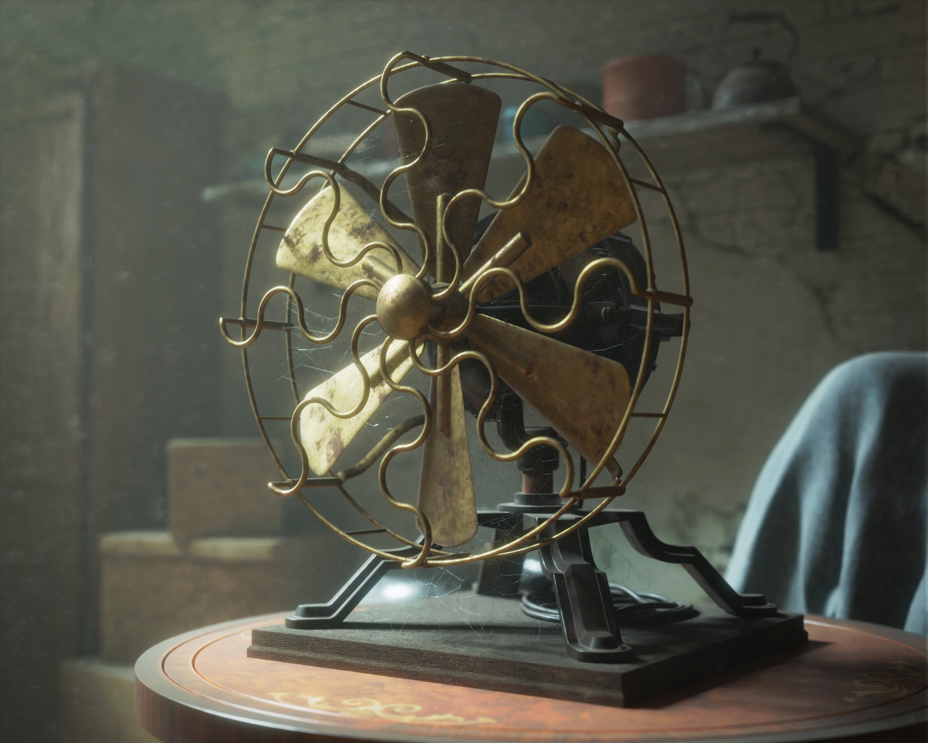 Dusty antique fan Finished Projects Blender Artists Community