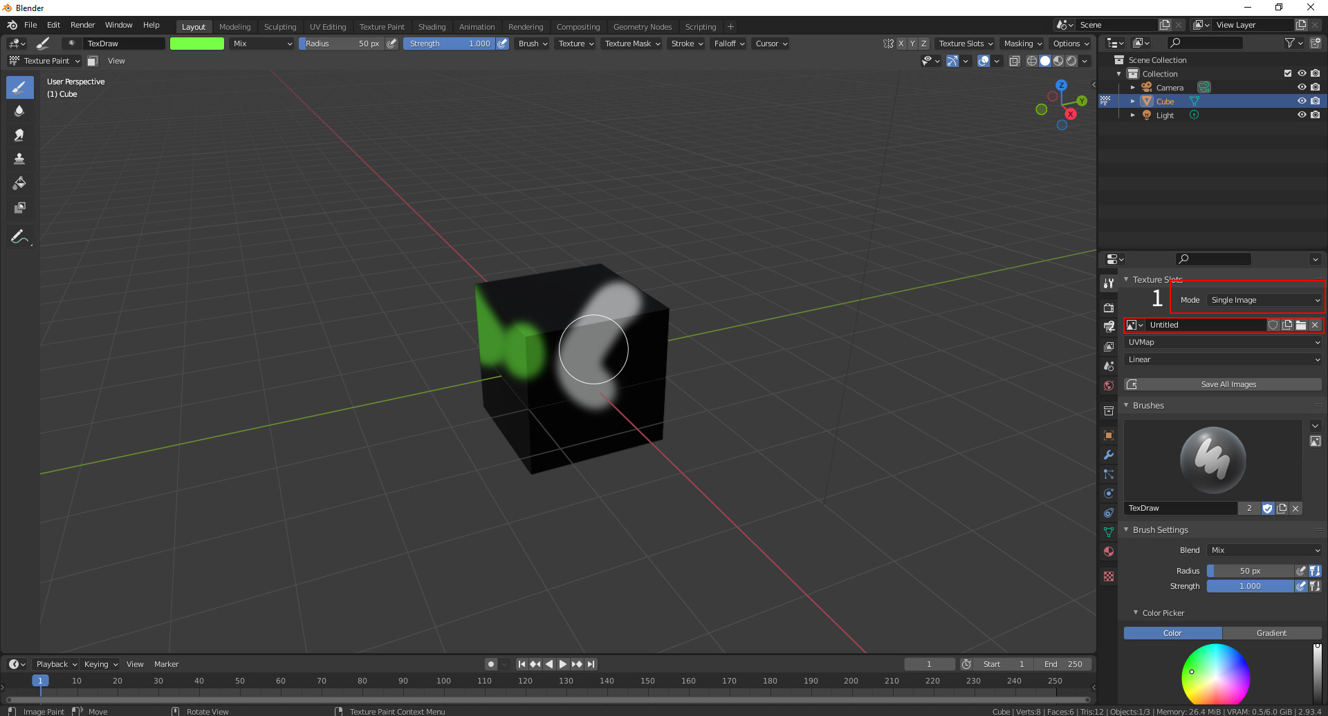 Texture Paint Not Showing Materials and Textures Blender Artists