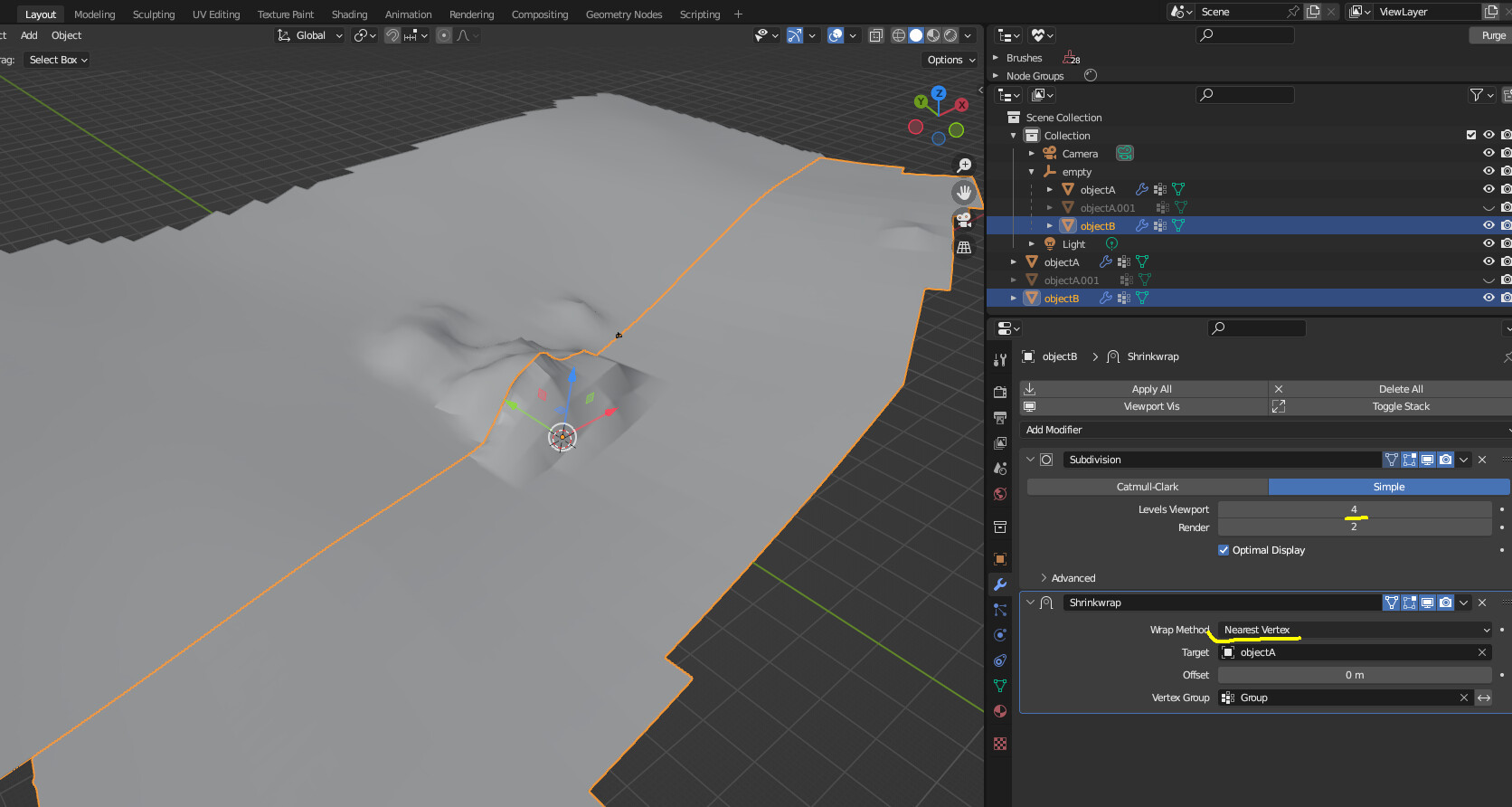 Align 2 objects edges side by side Align multiple vertices to nearest