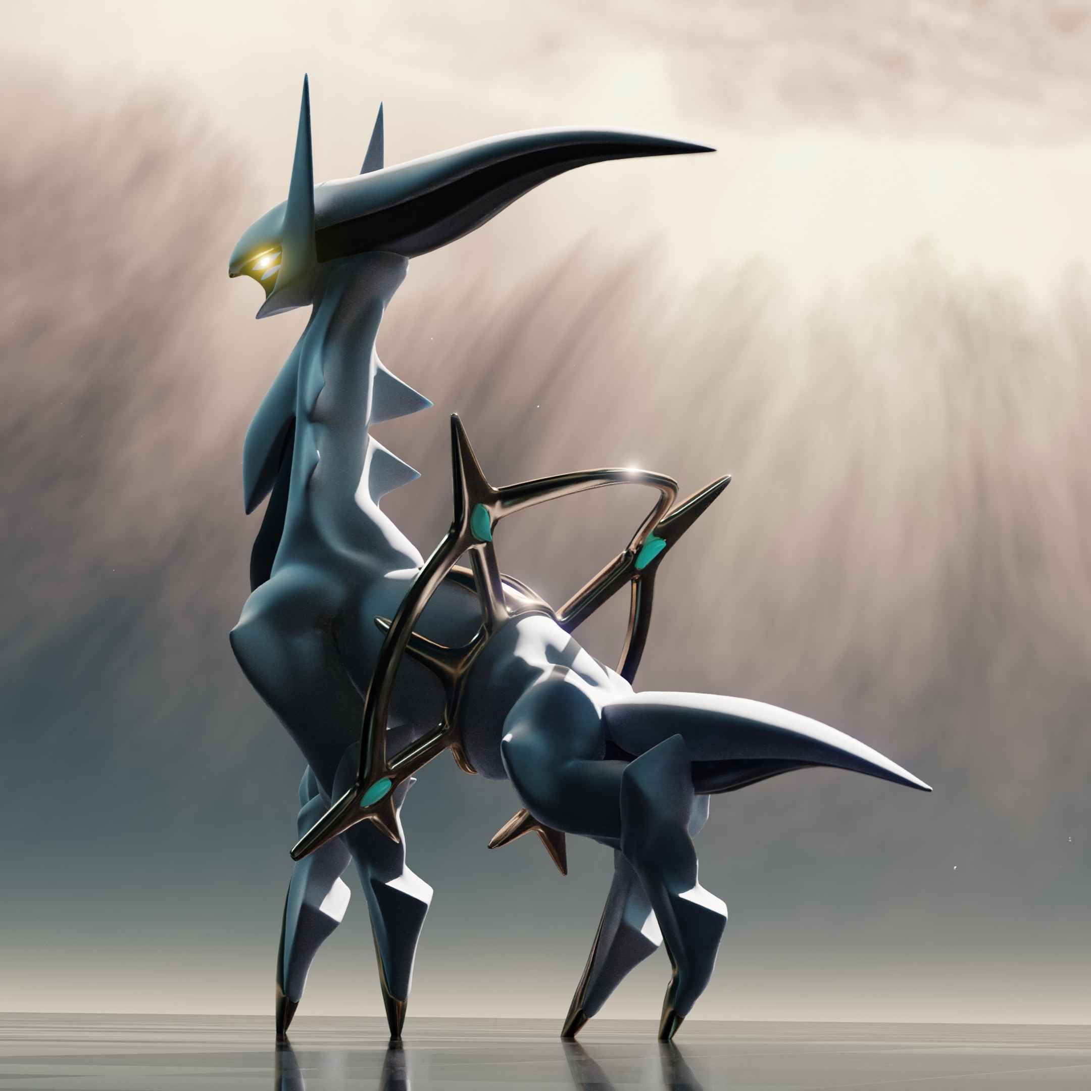 God Arceus Pokemon fan art Finished Projects Blender Artists