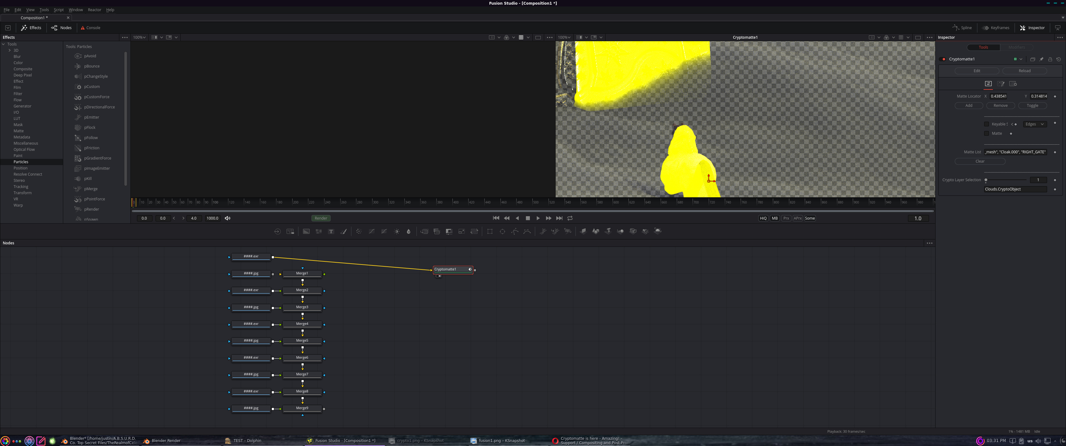Blender Cryptomatte to Fusion Studio 16? Compositing and Post