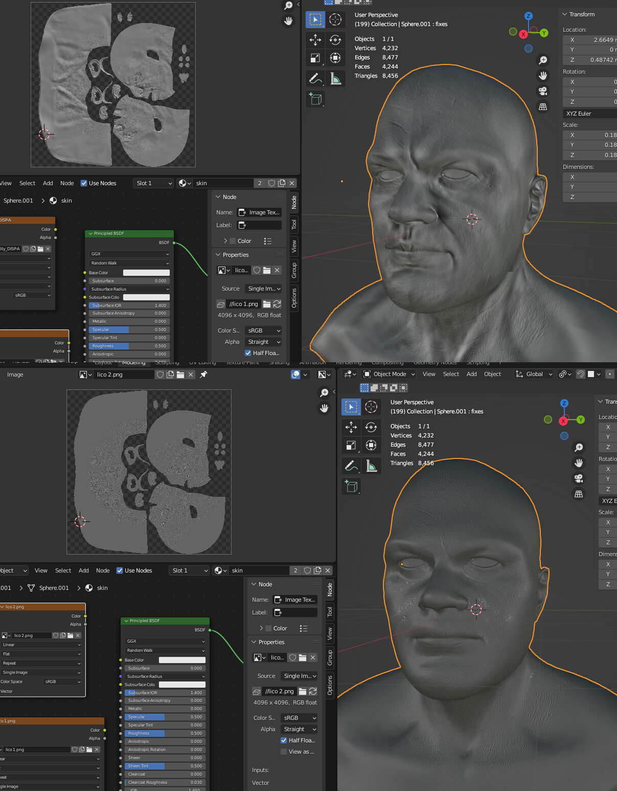 Baking Displacement map from Multires why is it just grey? Modeling