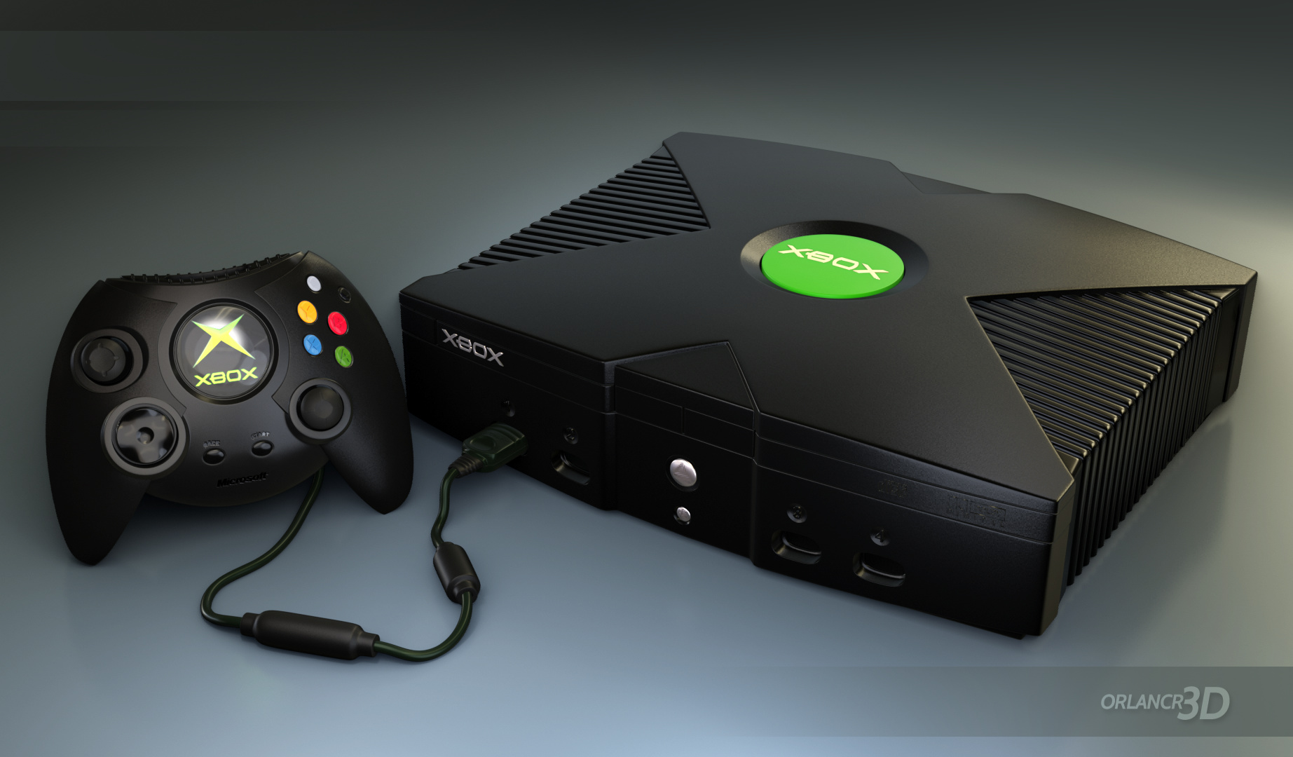 Xbox Classic & Duke Controller Blender 2.8 Beta Eevee Finished
