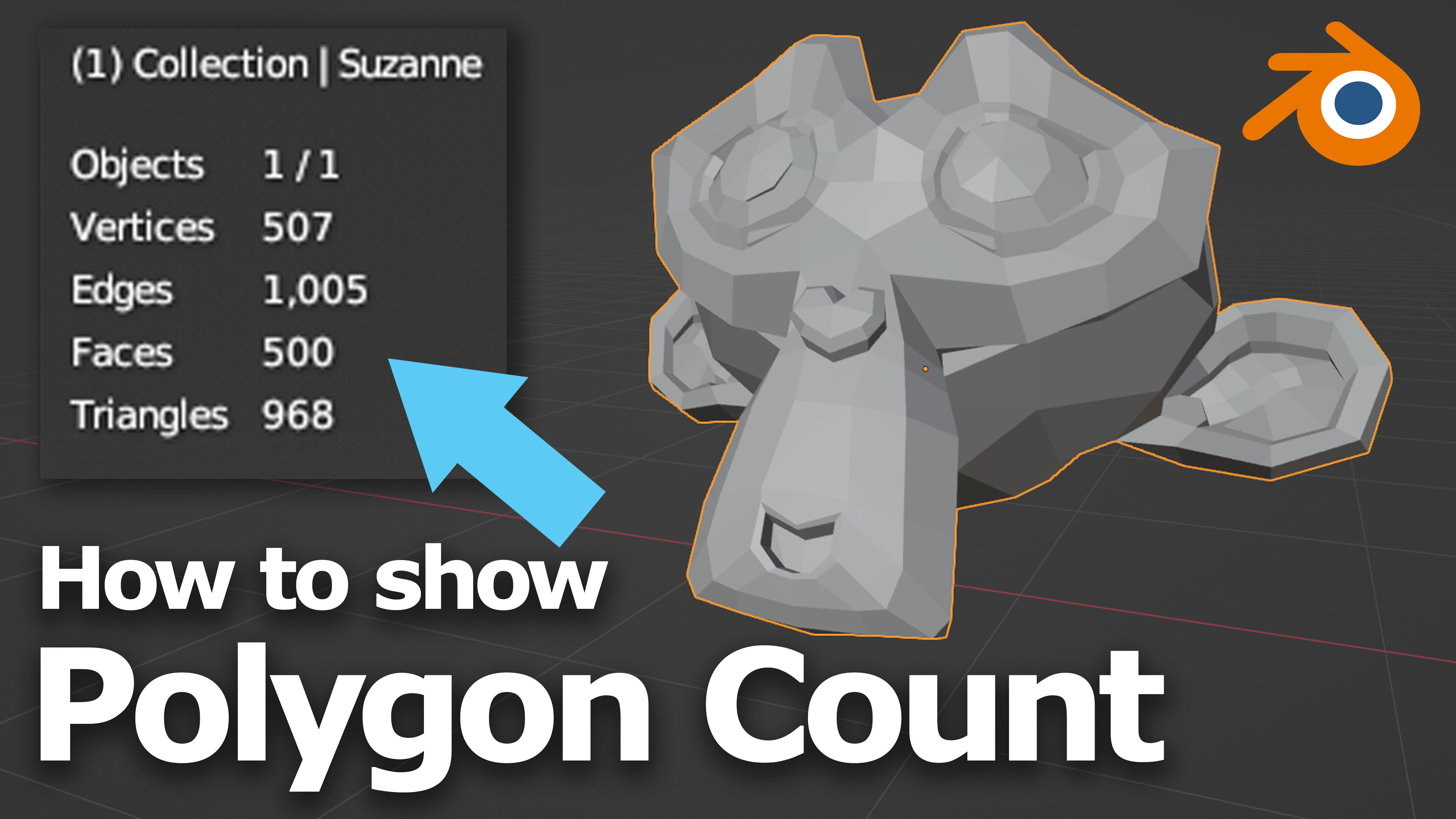 Blender Polygon Count and Vertex Count Tutorials, Tips and Tricks