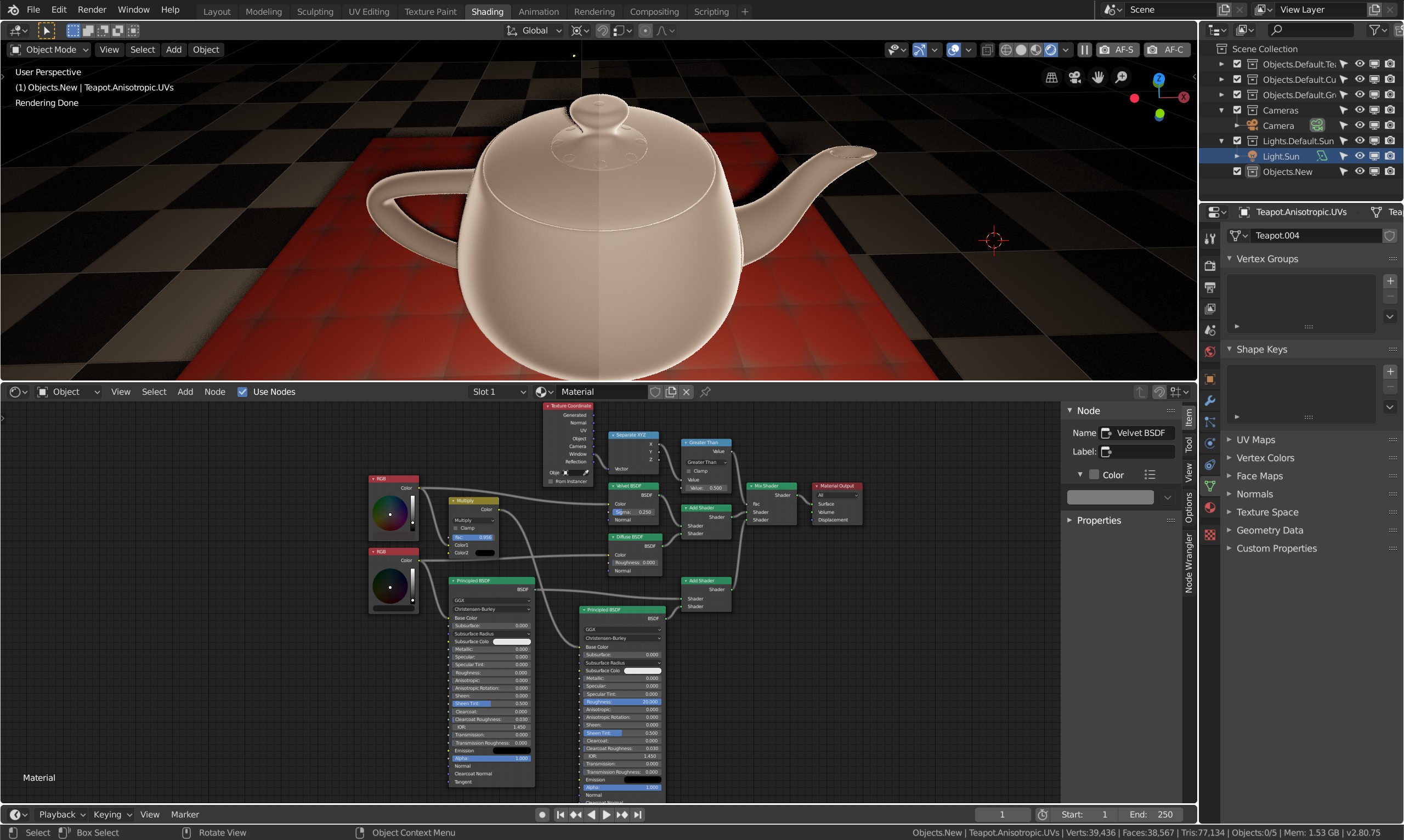Replicating Velvet Shader with the Principled Shader? Materials and
