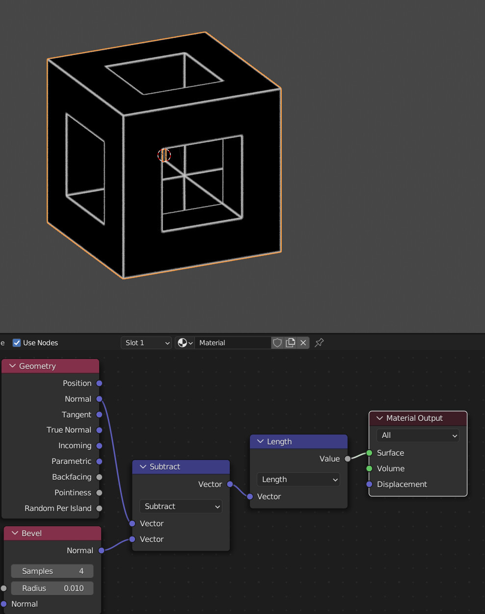 Cycles shader node edge (not cavity) Materials and Textures Blender Artists Community