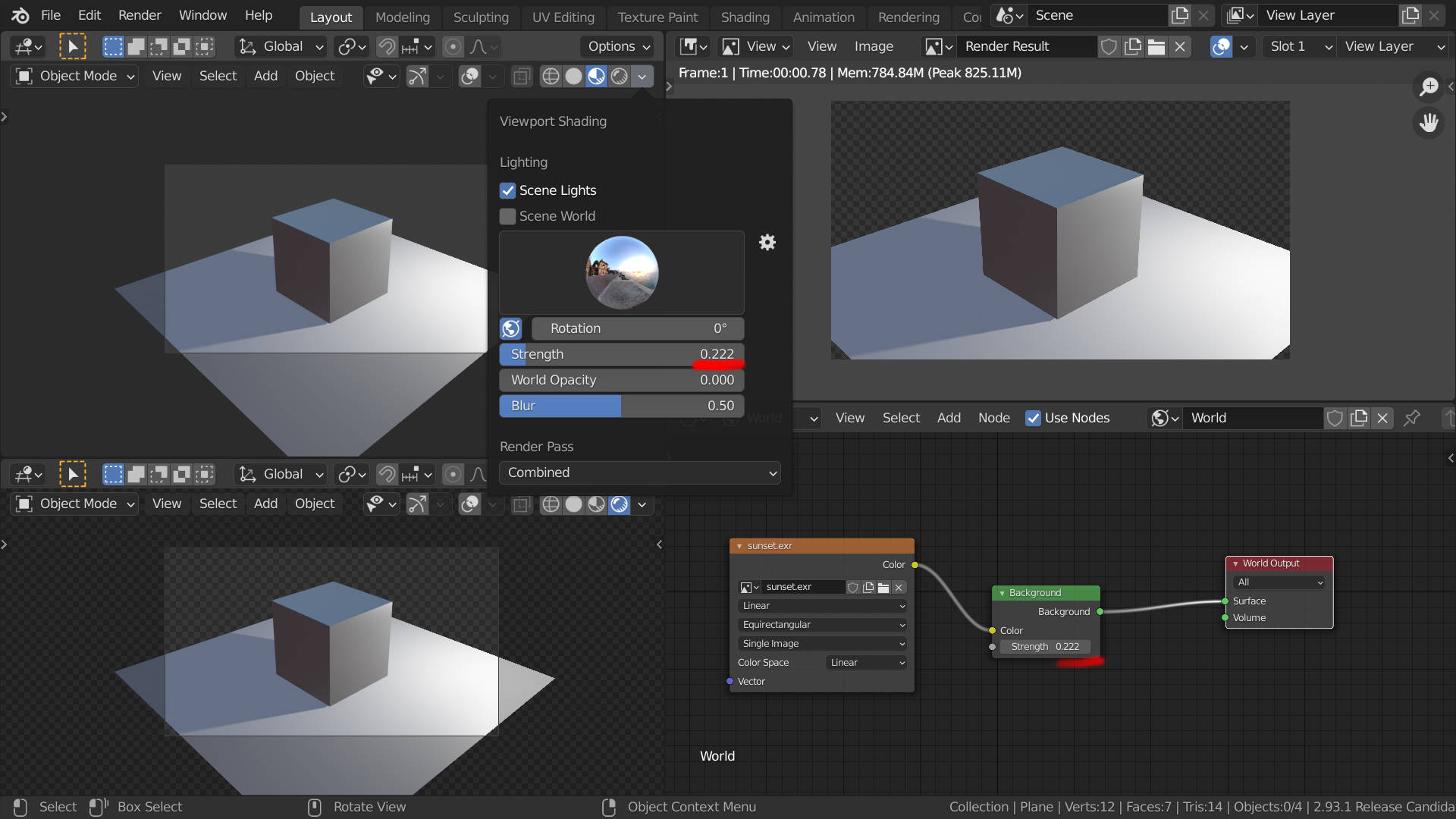 How to make a final render look like the viewport materials shading