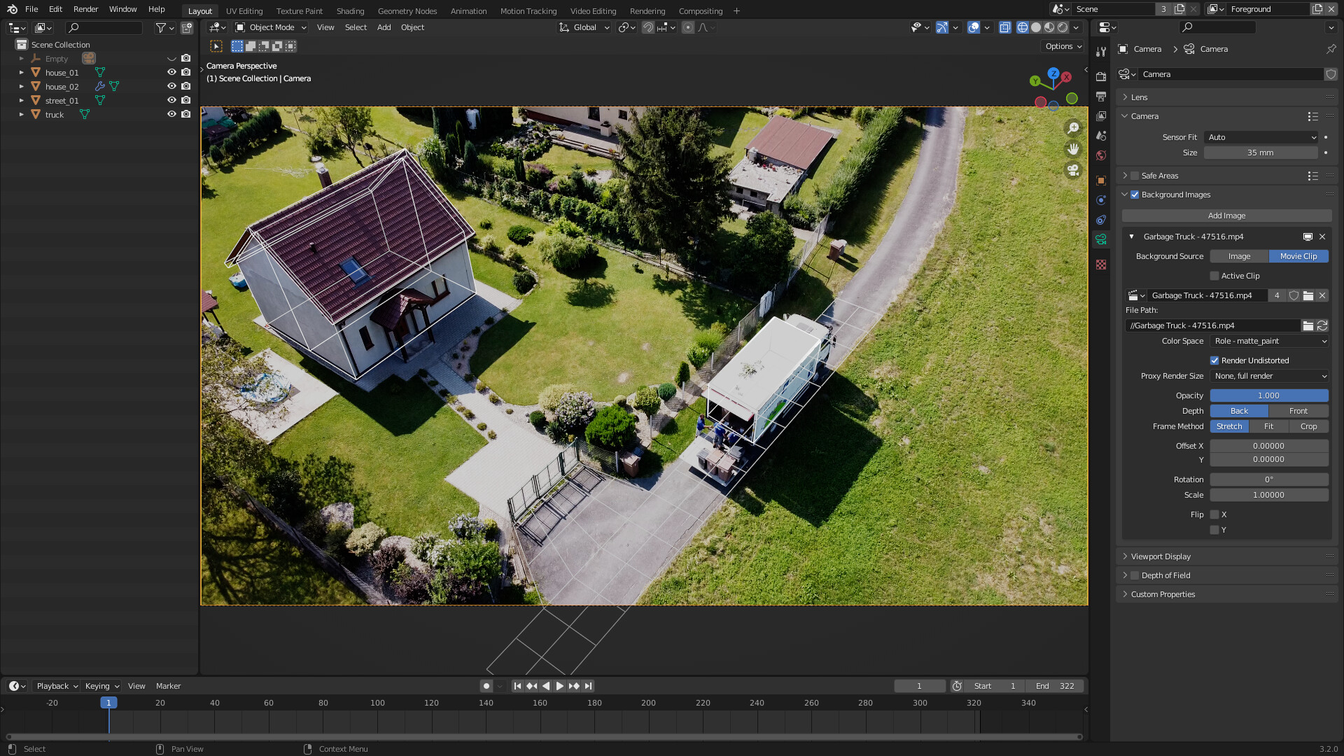 Background Image Time offset function Compositing and Post