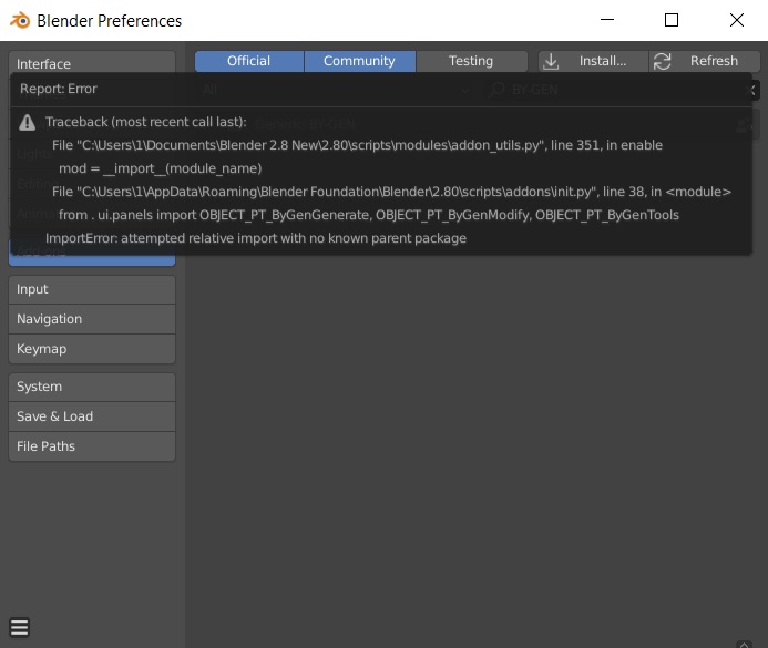 Addon import error Technical Support Blender Artists Community