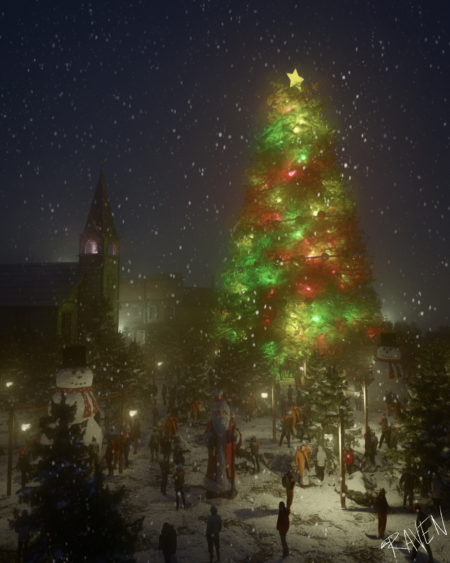Christmas Village Finished Projects Blender Artists Community