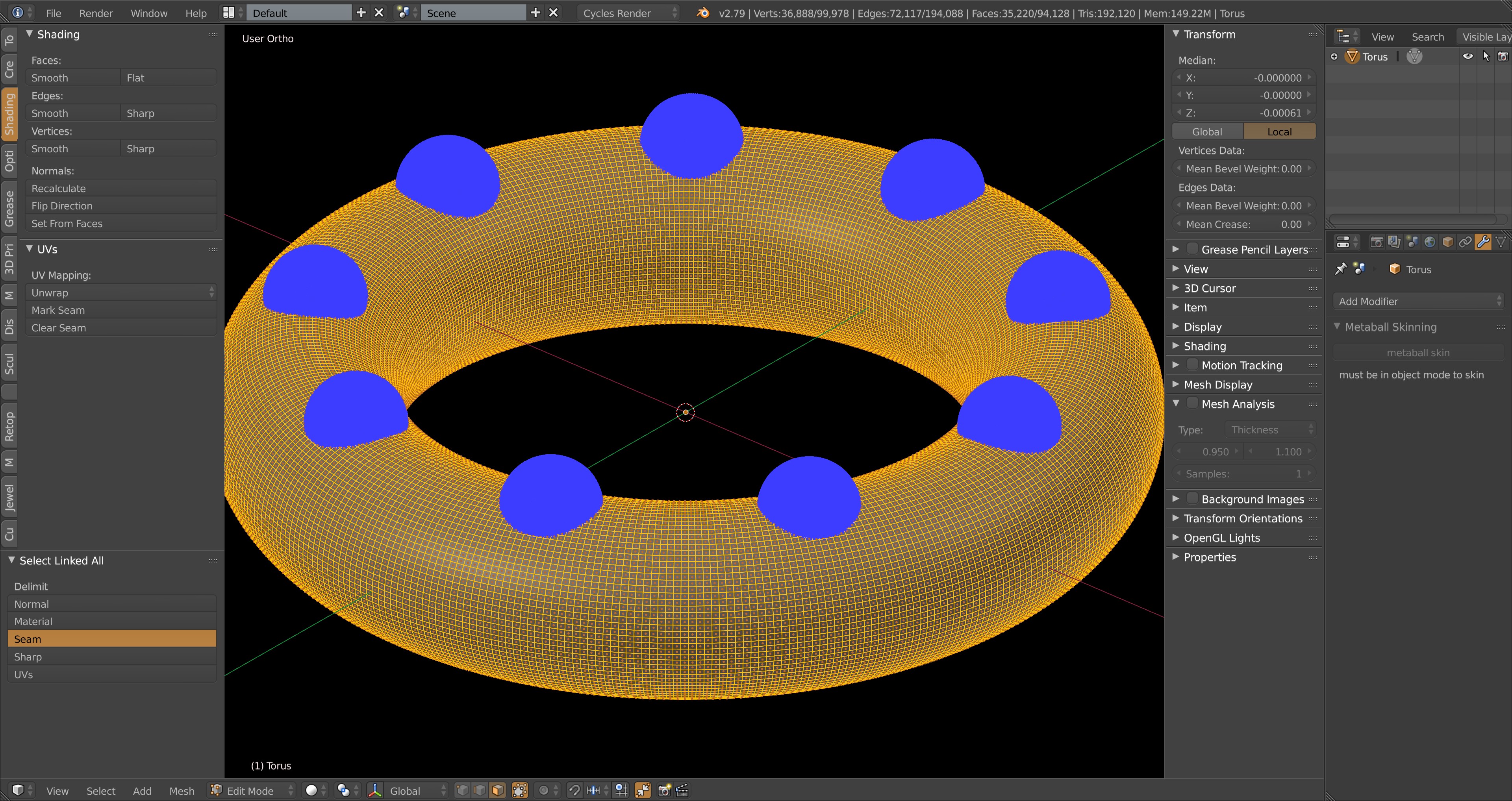 Remove overlapping Geometry created from converting particle spheres to