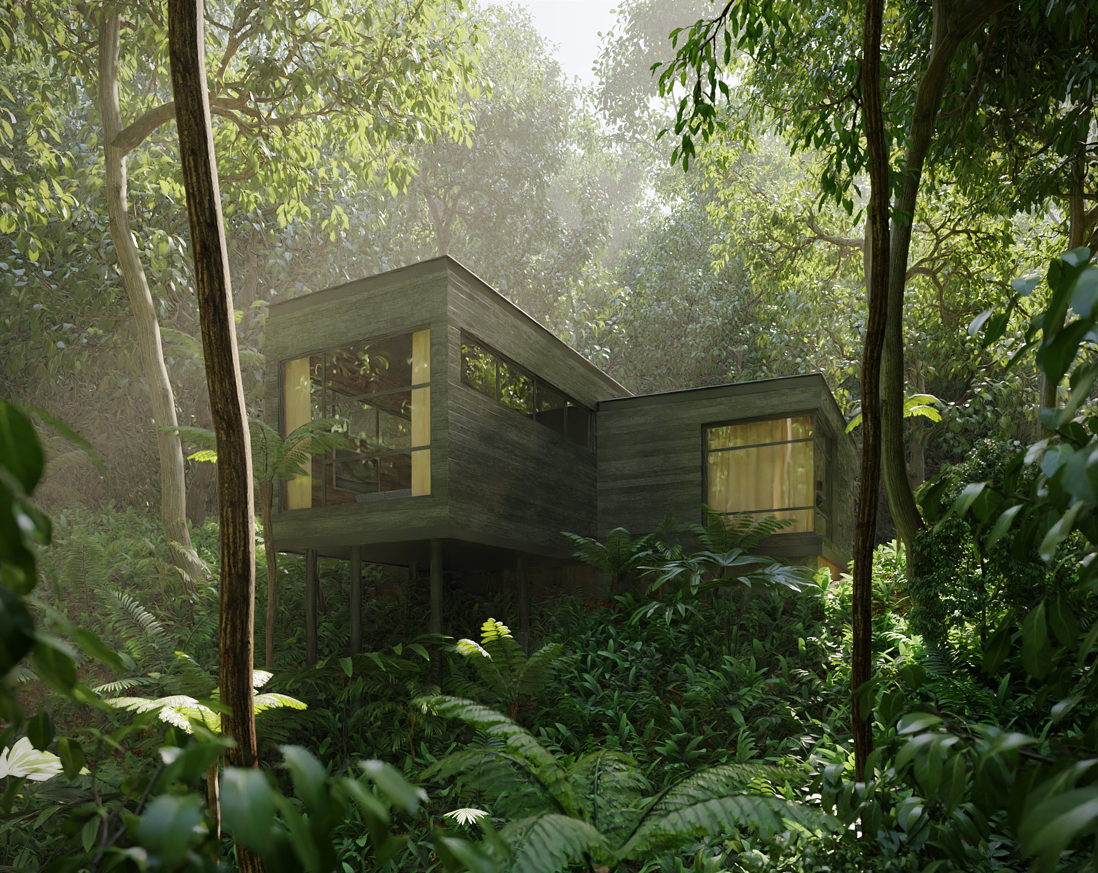 House in the Rainforest Finished Projects Blender Artists Community