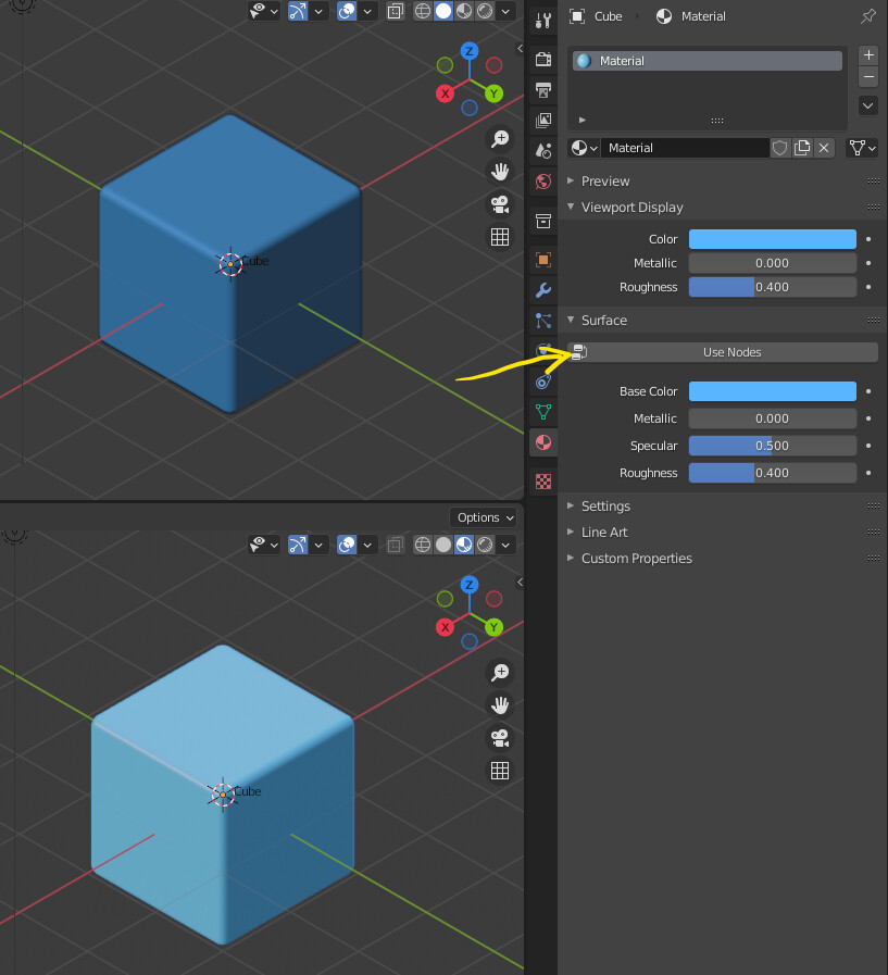 Solid View/Material option not showing material Materials and Textures Blender Artists