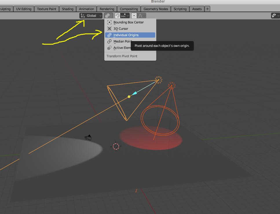 How to rotate multiple lights on their own axis? Basics & Interface