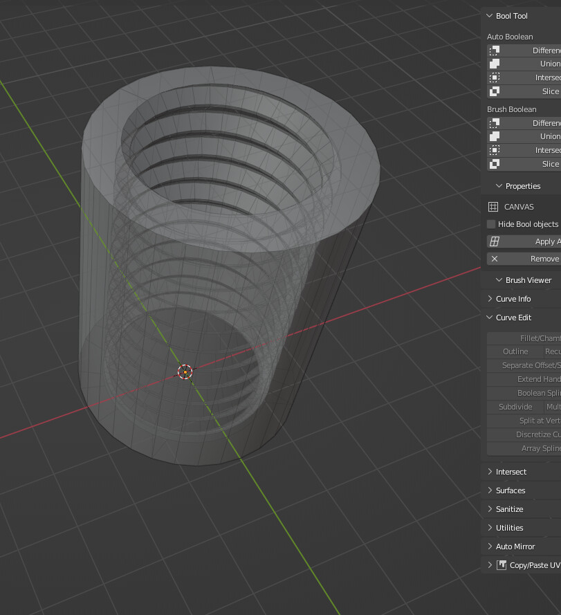Creating Threads INSIDE an open cylinder Basics & Interface Blender