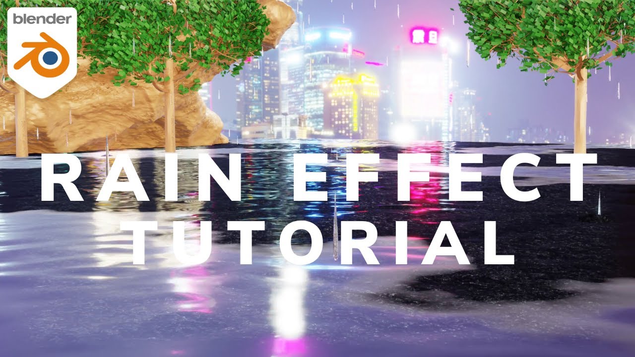 Blender tutorial making rain effect and puddles Tutorials, Tips and
