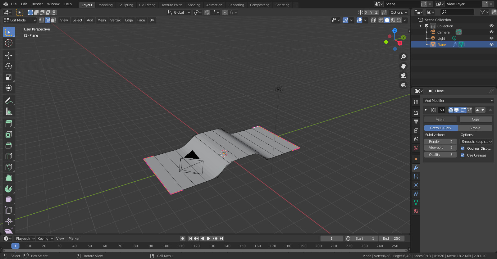 Subdivision Surface question (sharp corner at vertex) Illustrations
