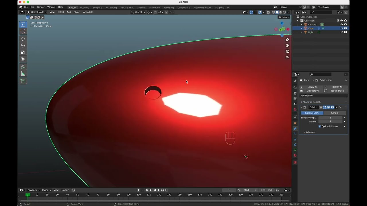 Tutorial How to make a smooth circular hole in a curved surface