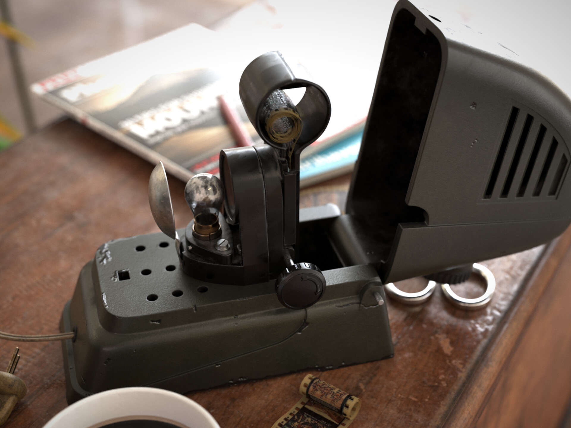 Old slide projector "Bajka" Finished Projects Blender Artists Community
