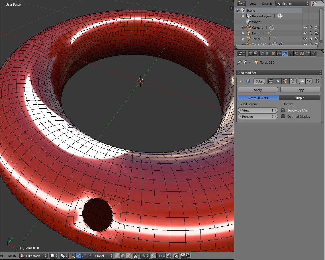Hard surface modelling holes in a curved surface Modeling Blender