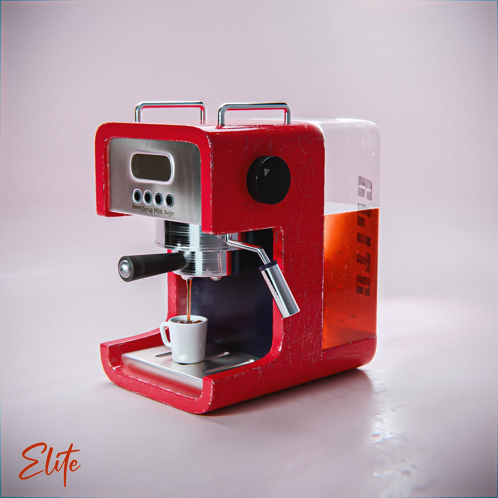 The Stylized Coffee Machine Testing fluid simulations Finished