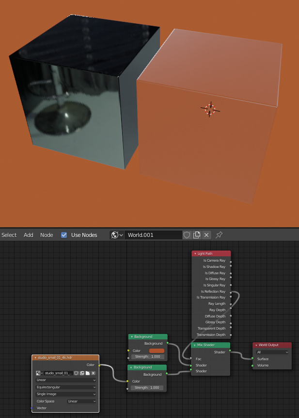 Can you get just the reflections of HDRI in Eevee? Lighting and