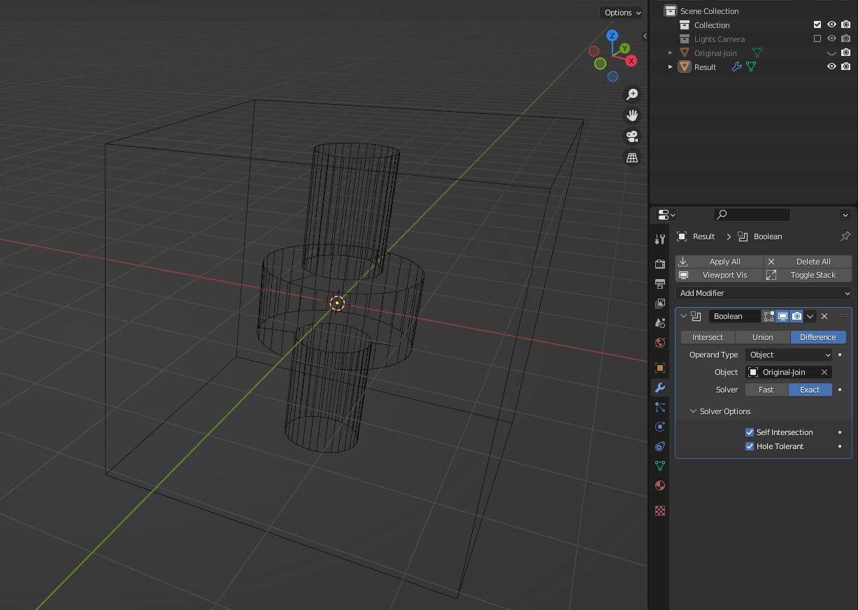 Remove intersecting geometry for 3d printing? Modeling Blender