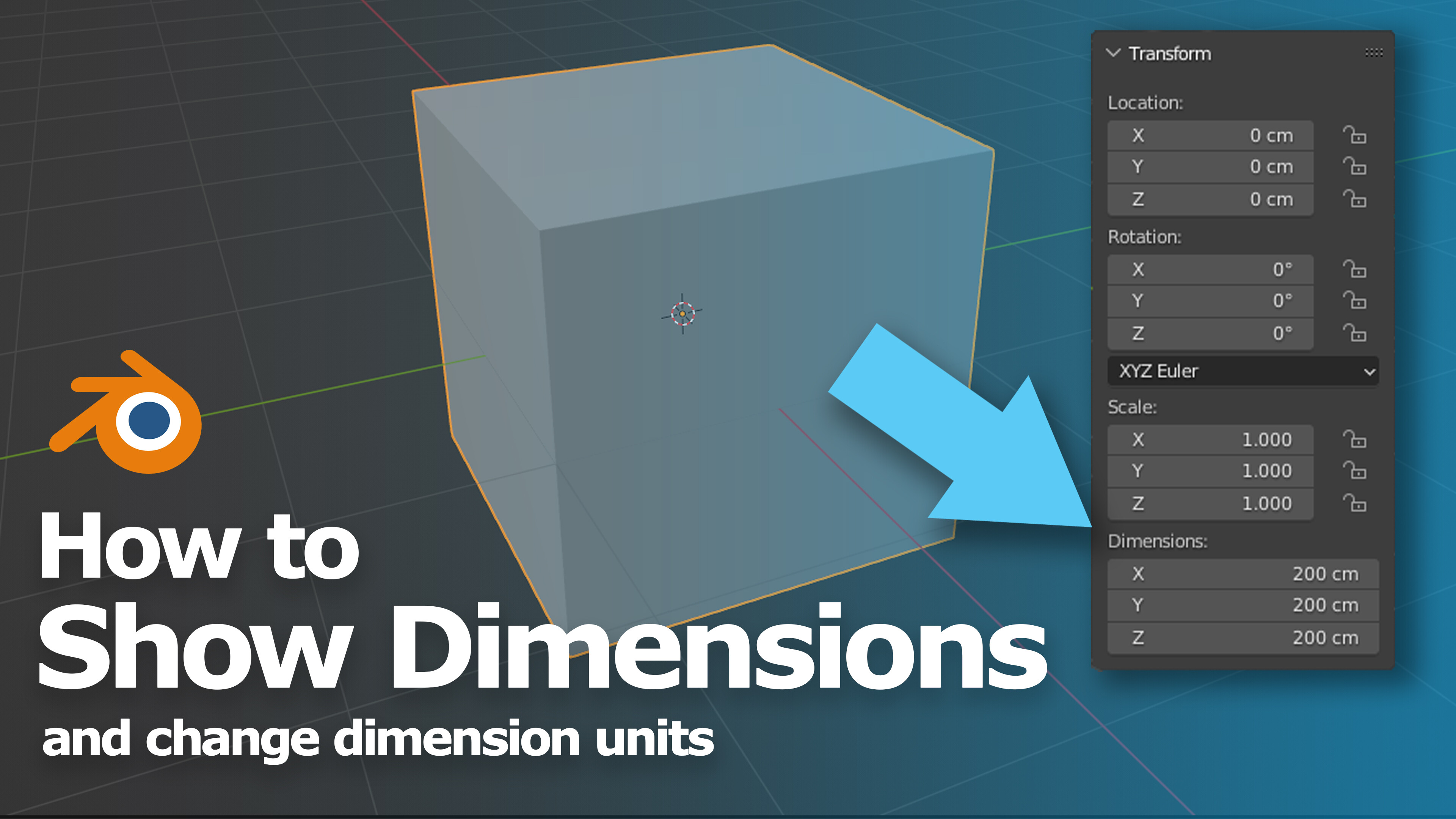 Blender show dimensions and units Tutorials, Tips and Tricks Blender Artists Community
