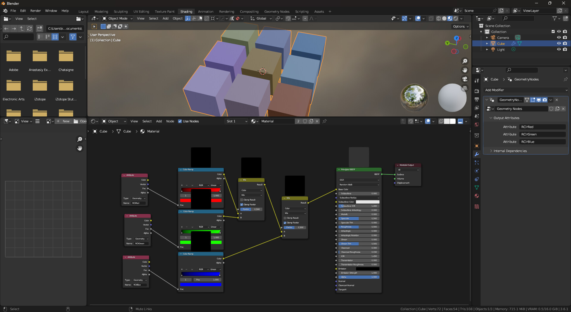 How to assign index to a collection, not just random? Materials and