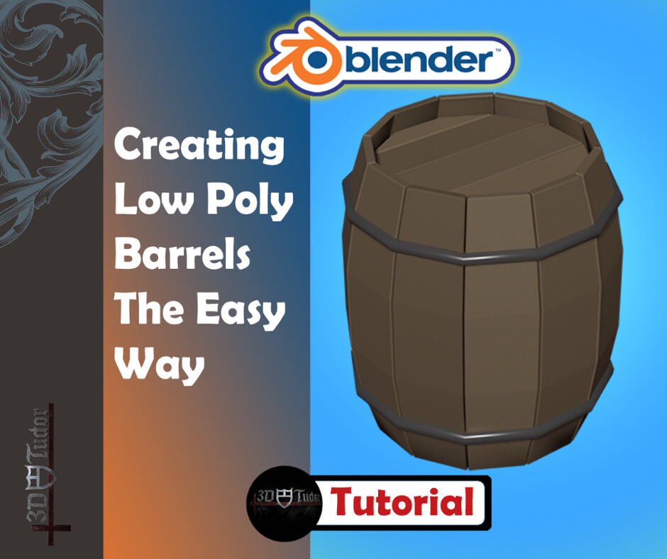 Create a Low Poly Barrel in Blender 2.8 Super Quick Under 5 Minutes