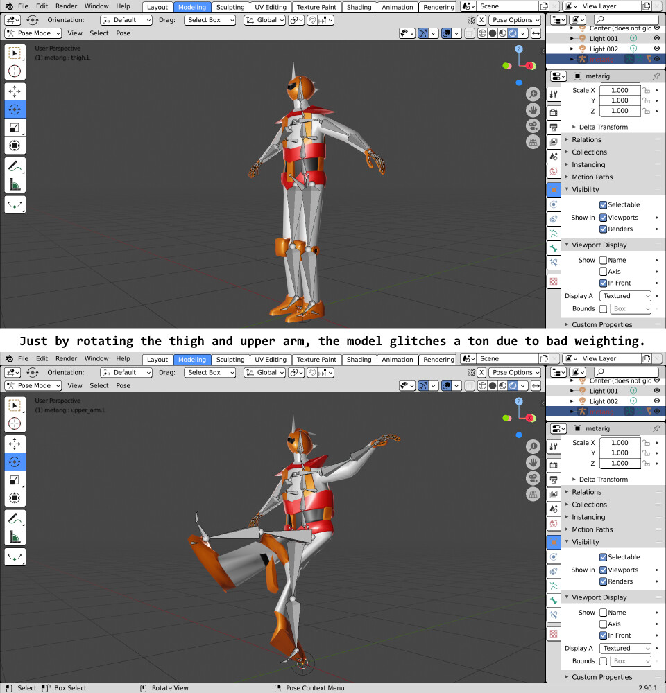 Automatic weights not working on the model I am making Animation and