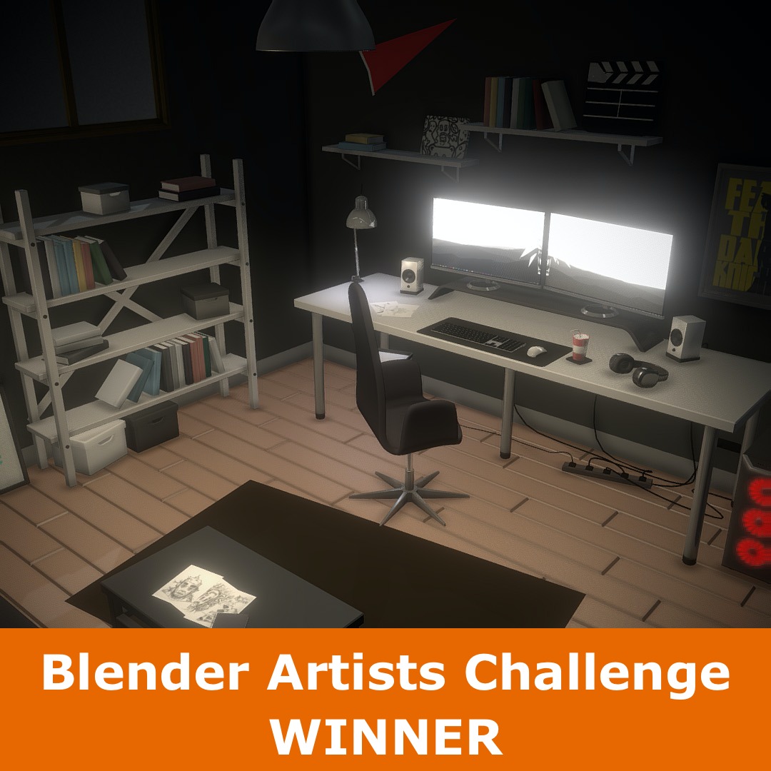 Blender Artists Challenge ‘My Desk’ 62 by bartv Blender Artists