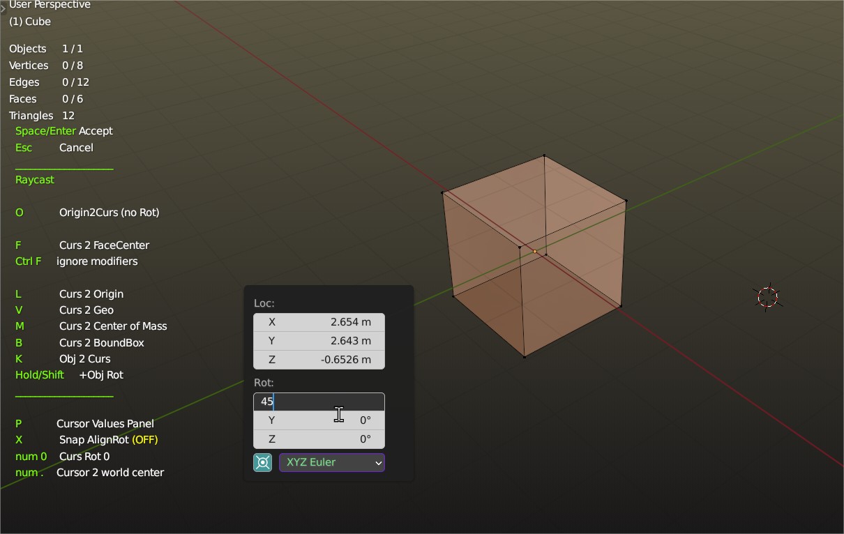 Cursor Rotation in a modal in edit mode Python Support Blender