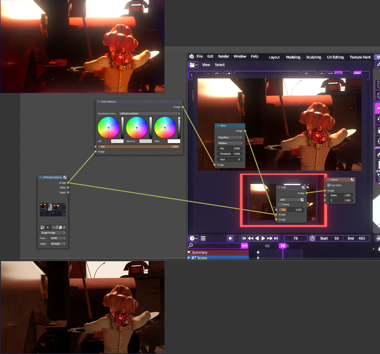 Glare is not working in the render image Lighting and Rendering